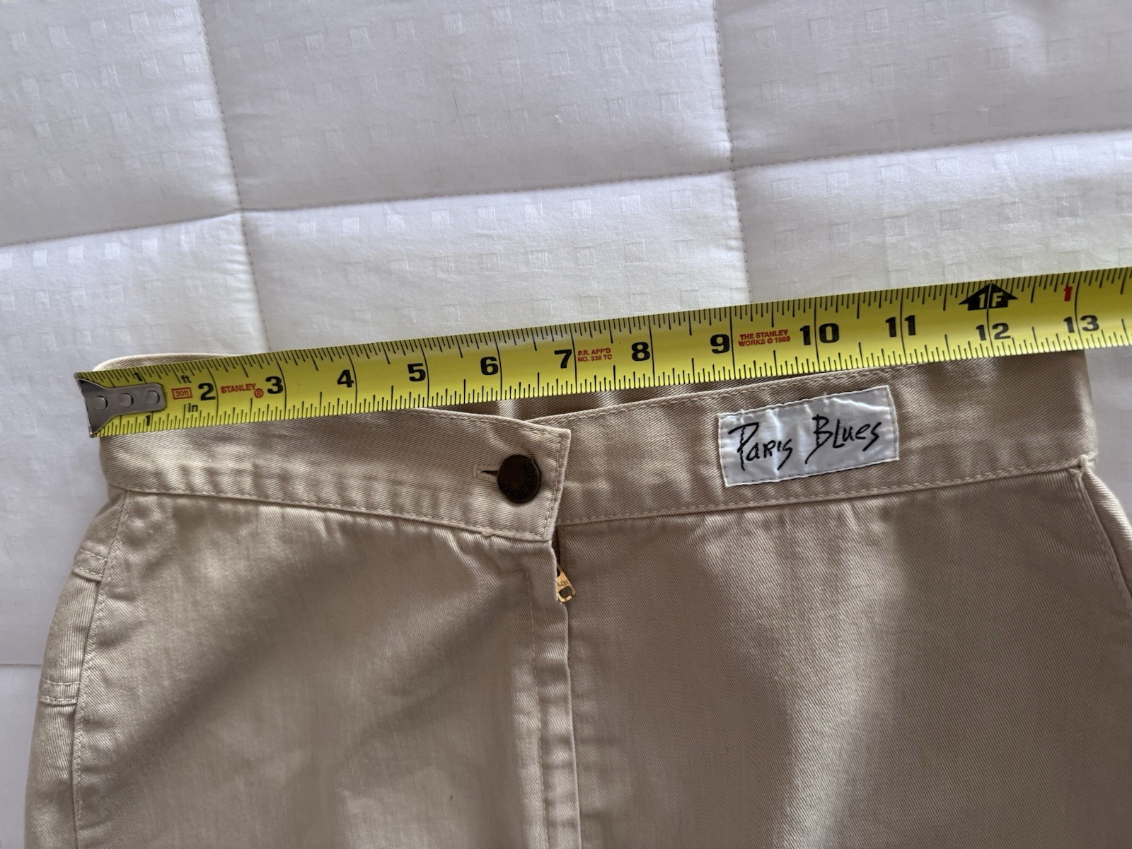 VTG 1980’s Women’s Paris Blues Tan Long Skirt Size 11 Fits Small