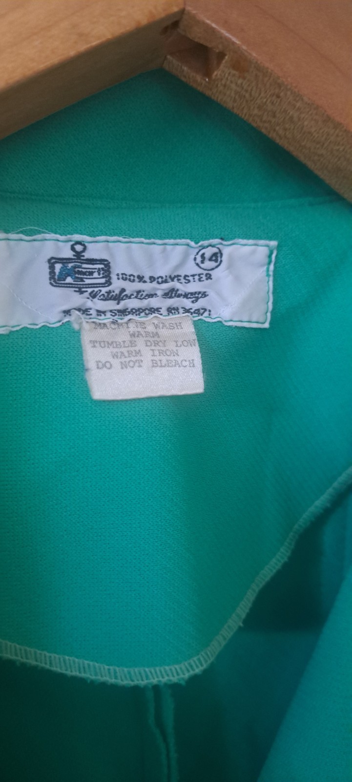 70’s Style Leisure Jacket K-Mart Brand Bright Green Women’s Size 14