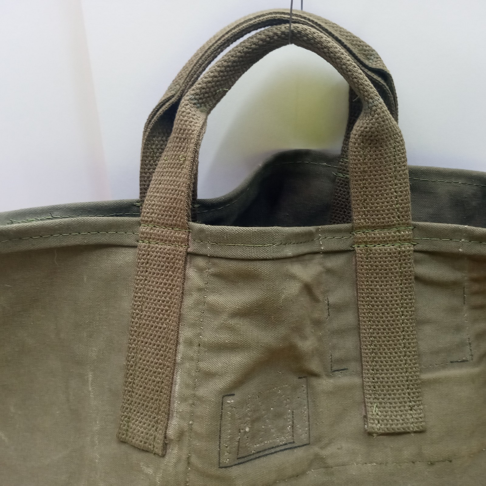 Vintage US Upcyled Duffle Bag Tote Coal Bag made with Retired US Military Duffle