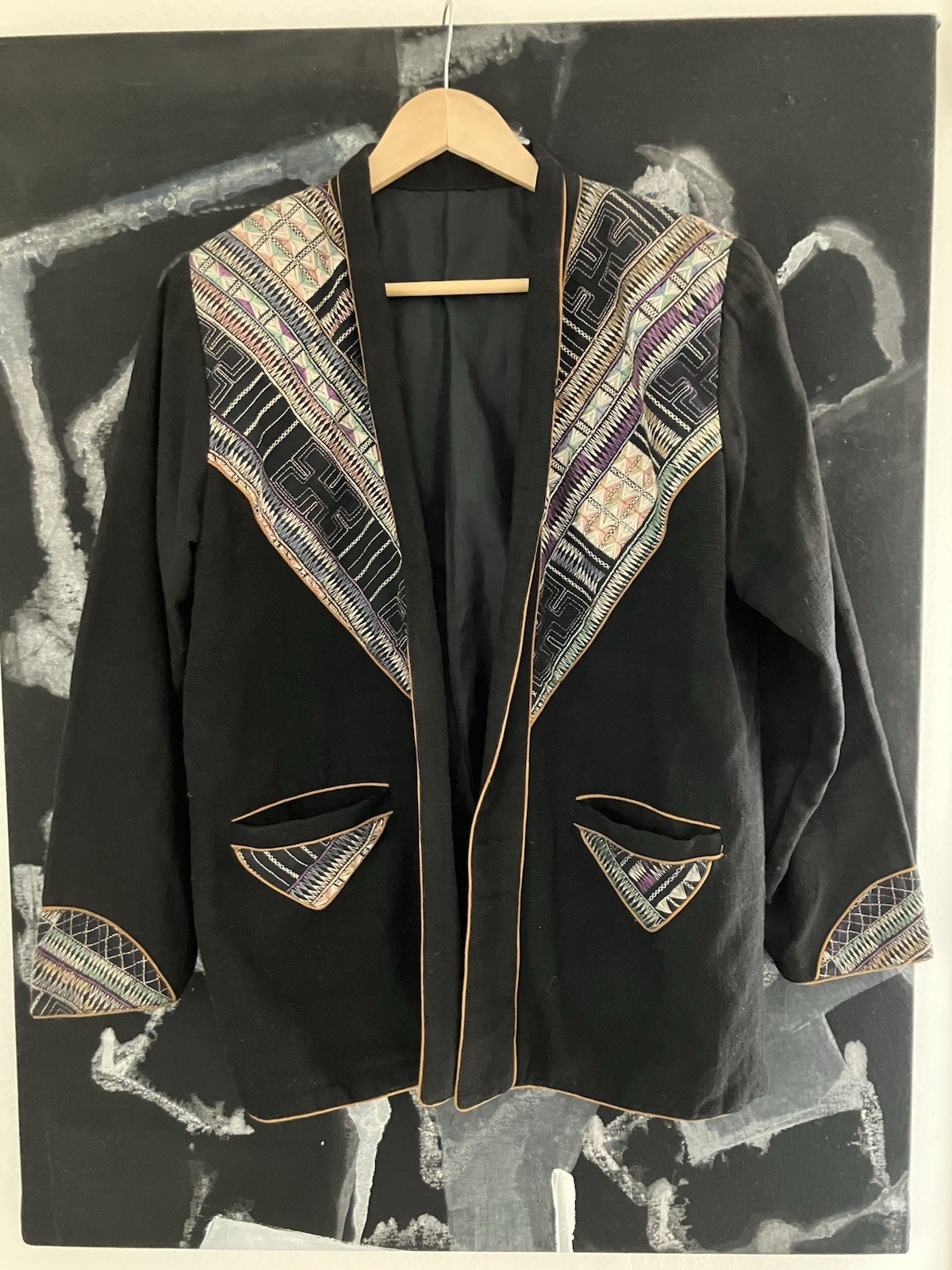 Unisex Adult South American Embroidered Handmade Jacket Size Large