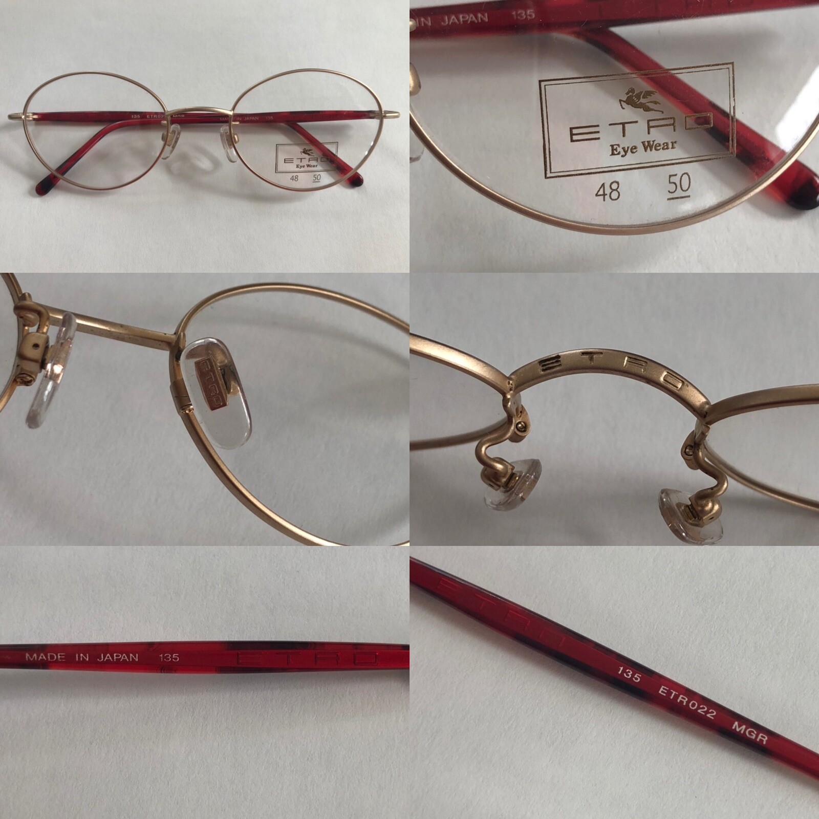Vintage ETRO ETRO22 50/20-135 Unisex Adults Eyeglass Frames NEW Japan