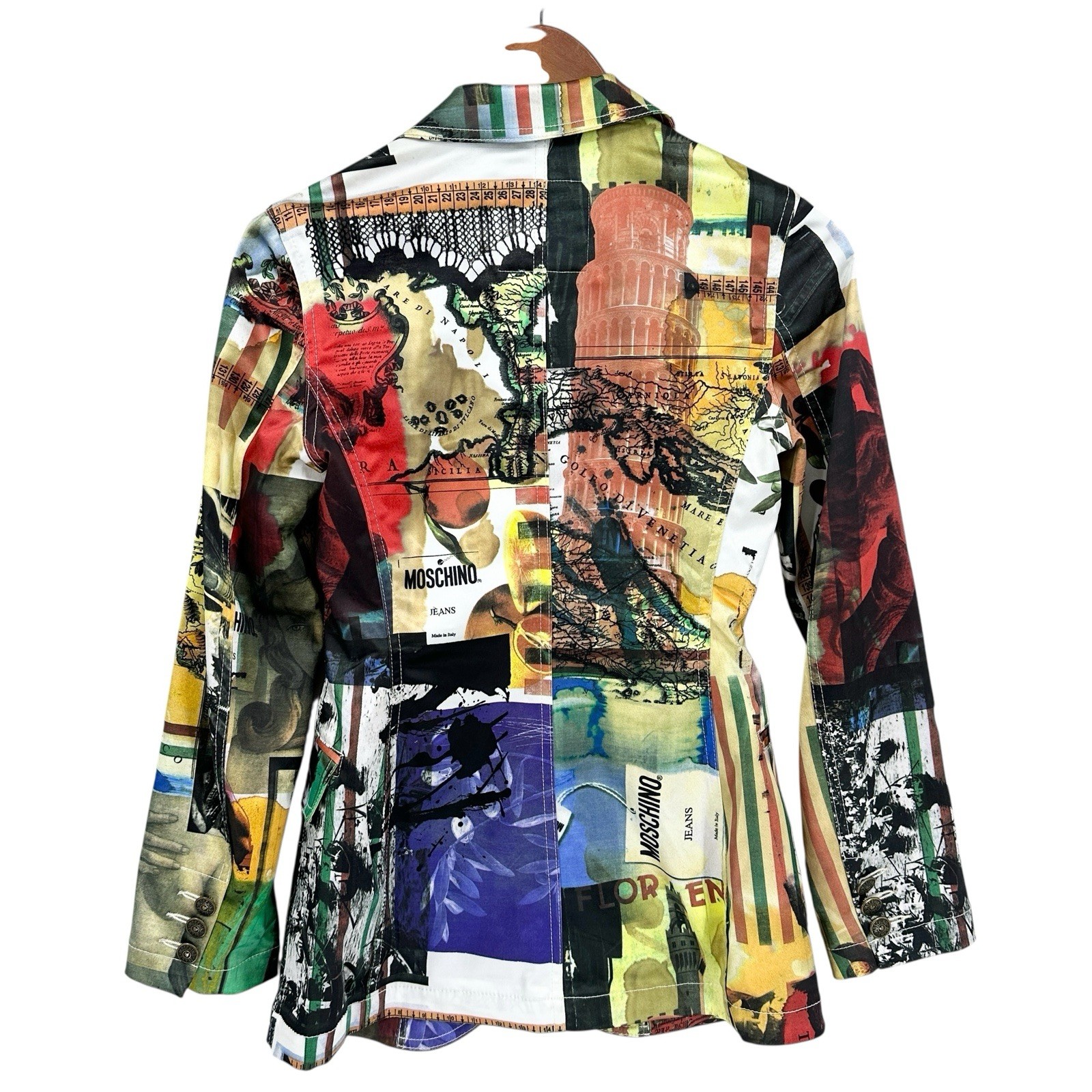 MOSCHINO Blazer Jacket Birth Of Venus Womens 4 Made In Italy Vintage U463