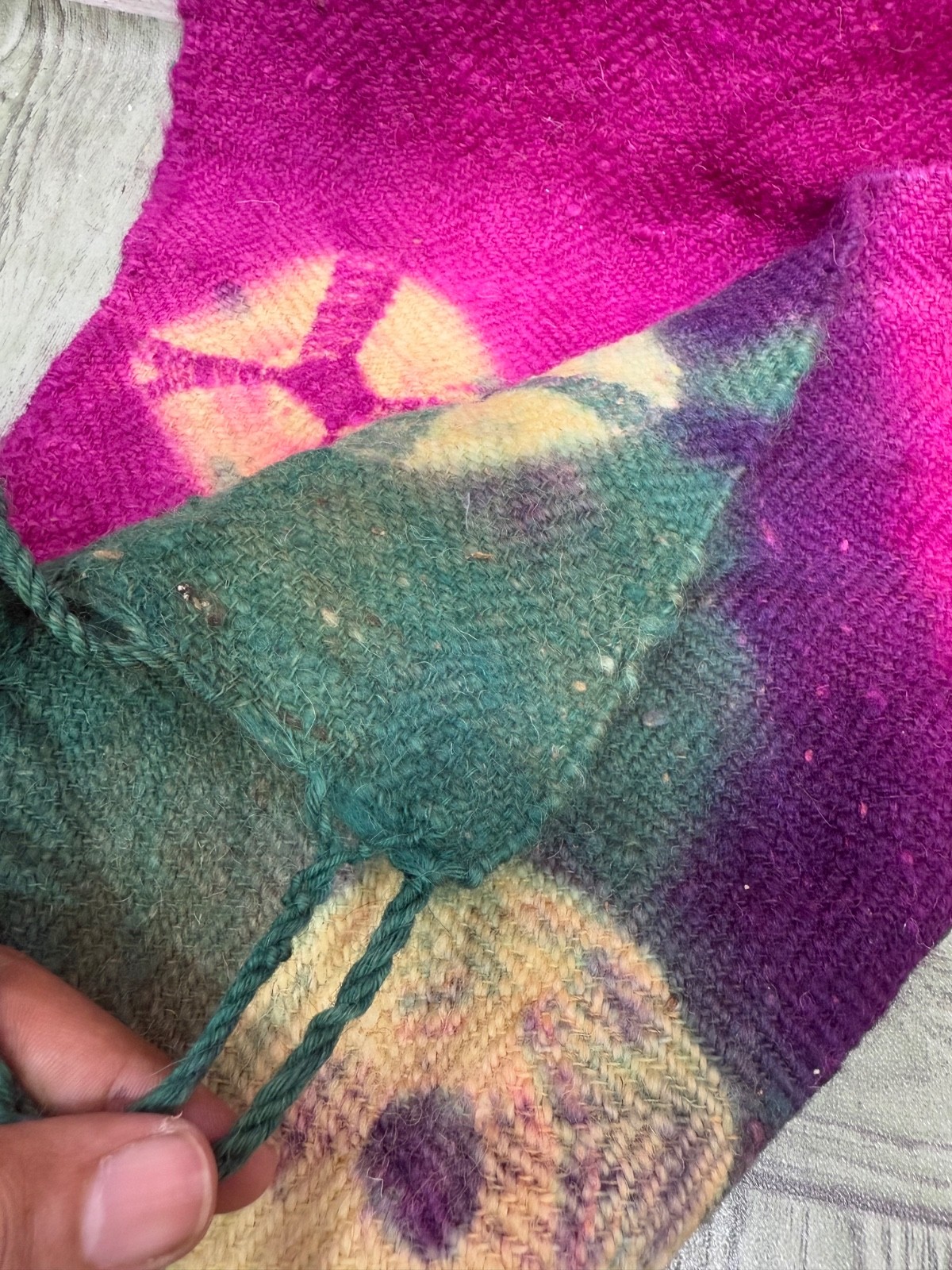 Vintage Beautiful Hand Made Stole Fabric Textile Shawl 250×42 Cm