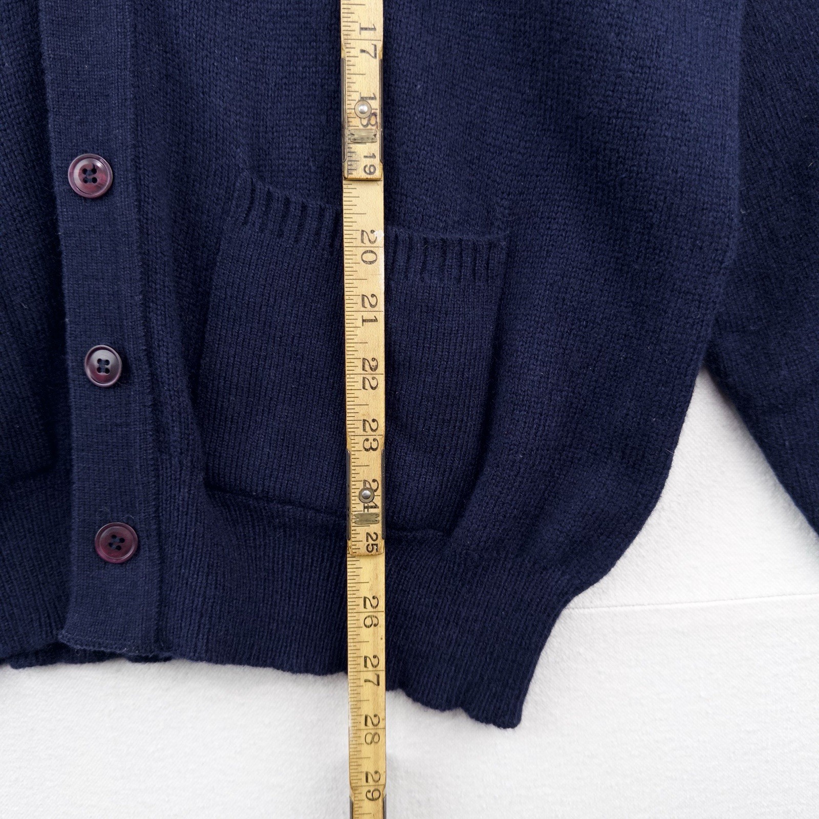 60’s Vintage Lord Jeff Men’s L Lambswool Cardigan Sweater Made In USA