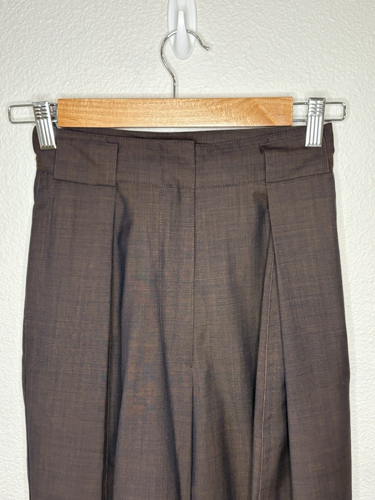 VTG 80s Gianni Versace Brown Trousers Made in Italy IT 38 US 00 24″ Waist