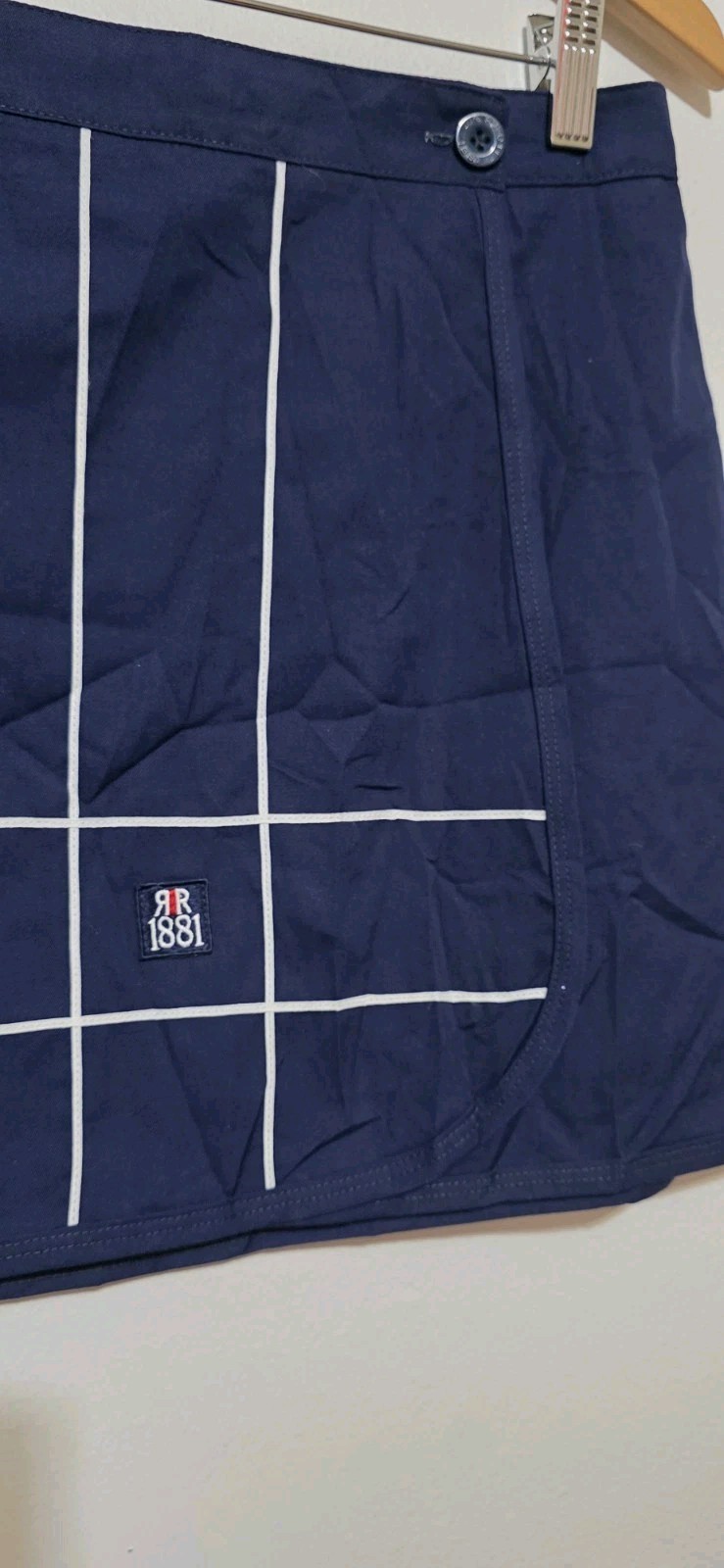 CERRUTI 1881 SPORT Sz 48 Italy Made Navy Blue Tennis Skirt Vintage 80s Prep Core