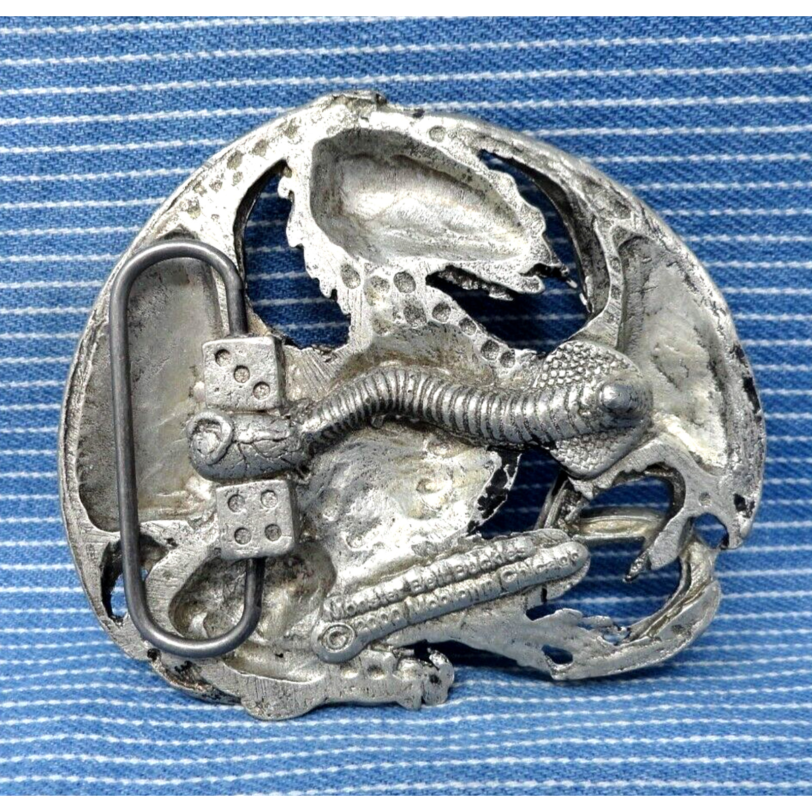 Dragon Belt Buckle Rare 3D Fantasy Gothic Cosplay Halloween Vtg Mobtown .BMW968