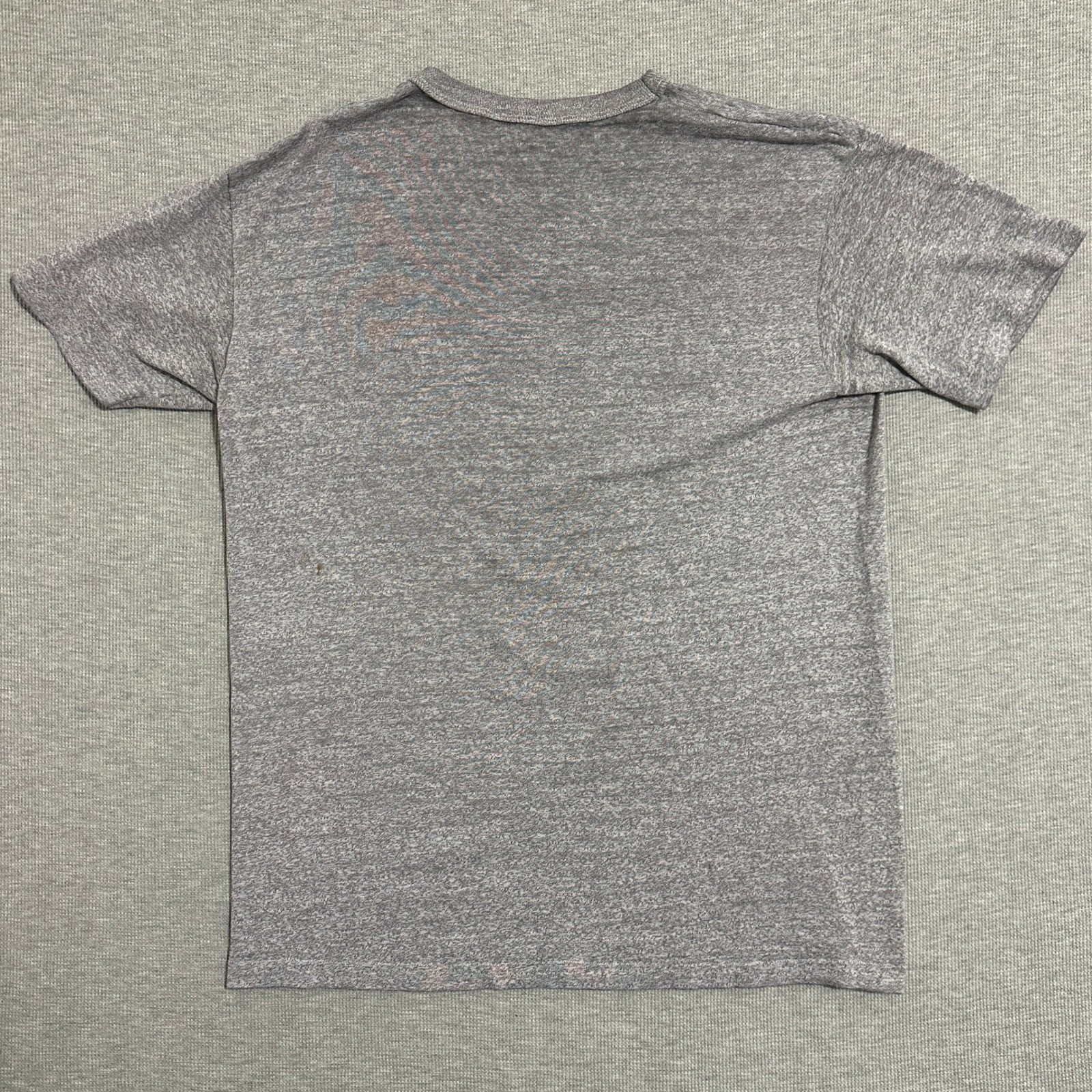 Vintage US Army PT Training T-Shirt Gray Heather Single Stitch Large to XL