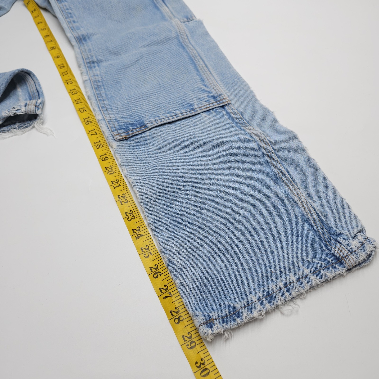 Vintage Big Bill Double Knee Jeans 28 x 32 Heavily Distressed Faded Workwear 80s
