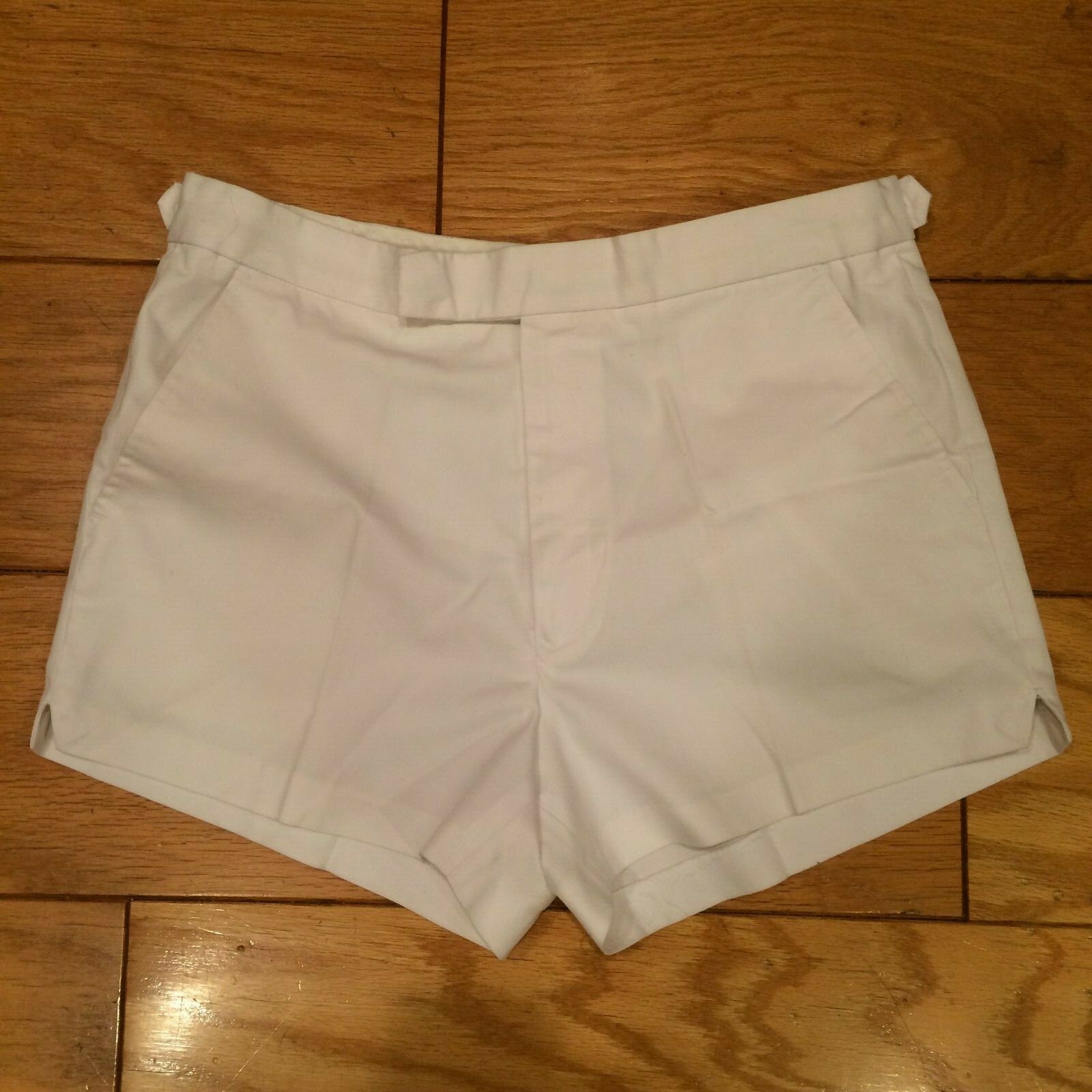 Cross Court vintage 70s ultra white tennis shorts polyester cotton vtg normcore