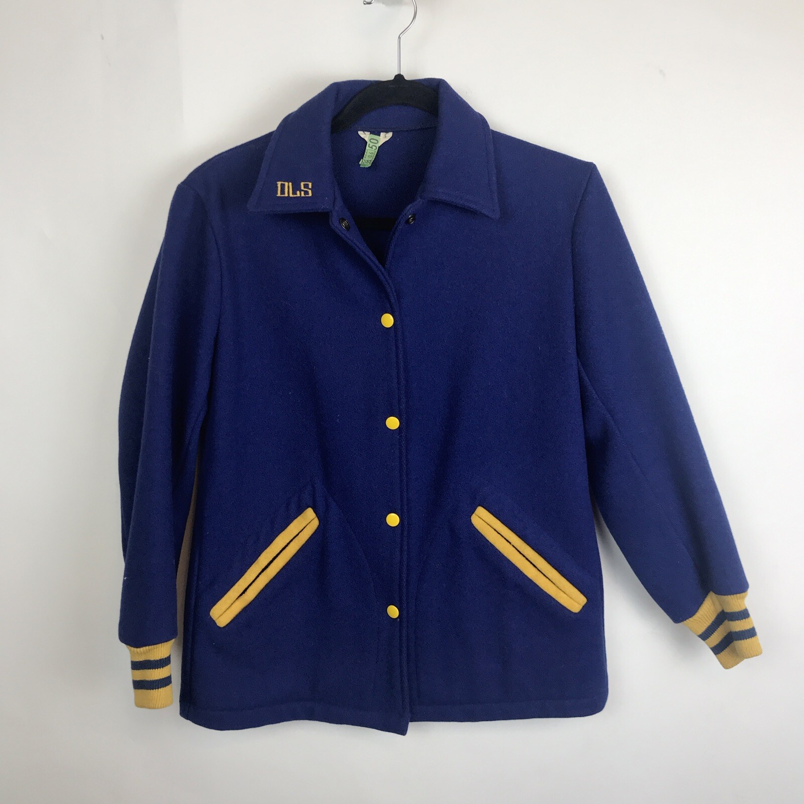 VTG Womens Deerfoot Union Made in USA Varsity Letterman Wool Jacket Sz 14 MEDIUM