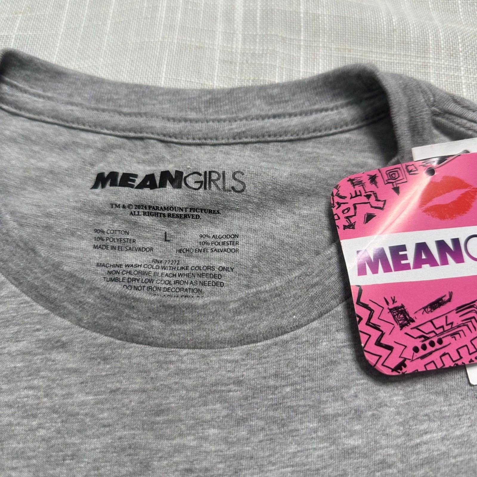 Mean Girls Christmas Is So Fetch Shirt L Large Gray Cotton Blend NEW NWT