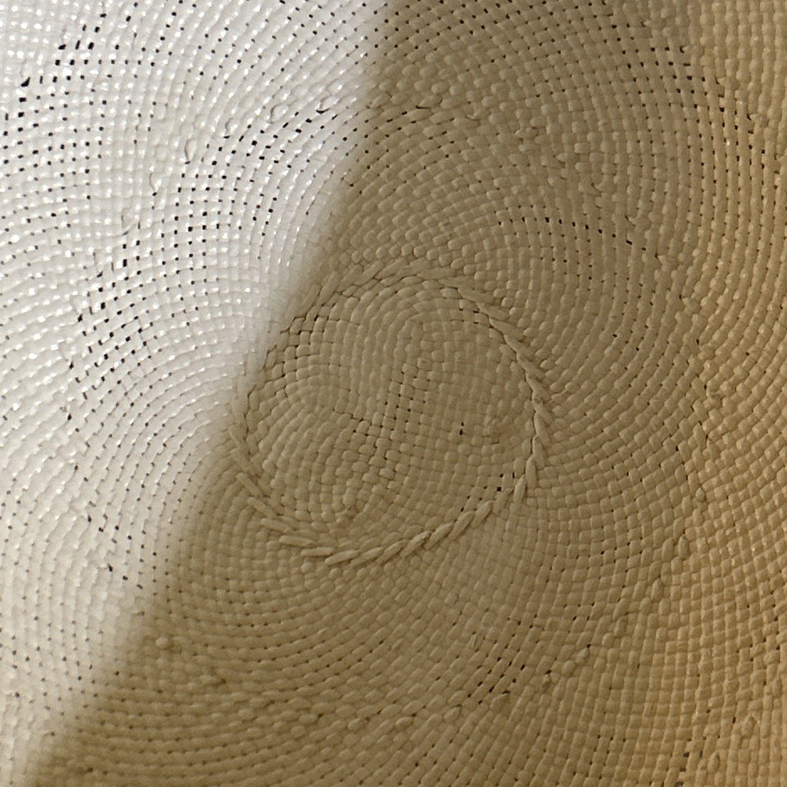 Vintage Off White Ladies Pillbox Hat W/Lace Netting