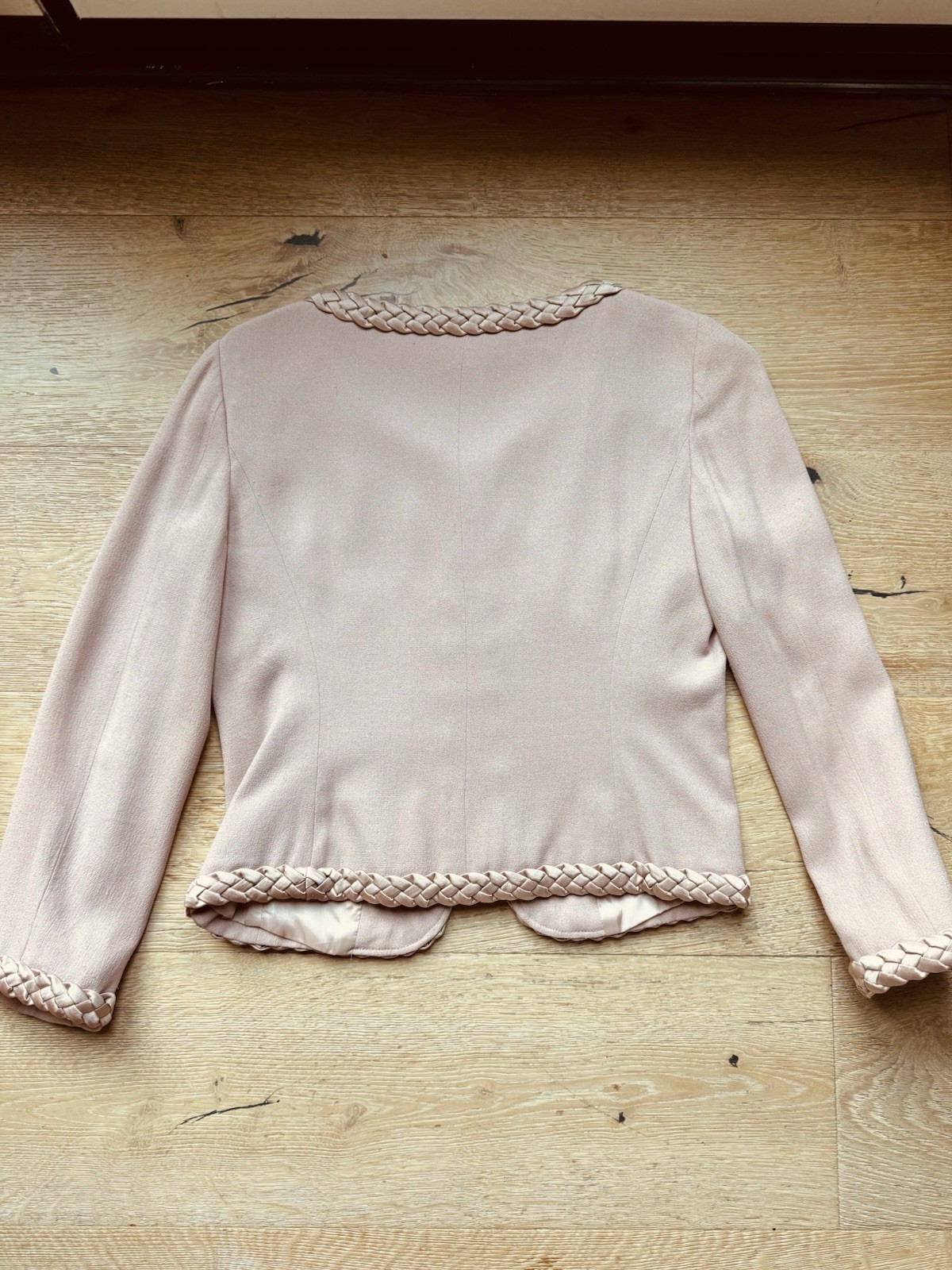VINTAGE RARE MOSCHINO Crepe Jacket Dusty Rose Altered sz 6/8 Petite Pricefirm