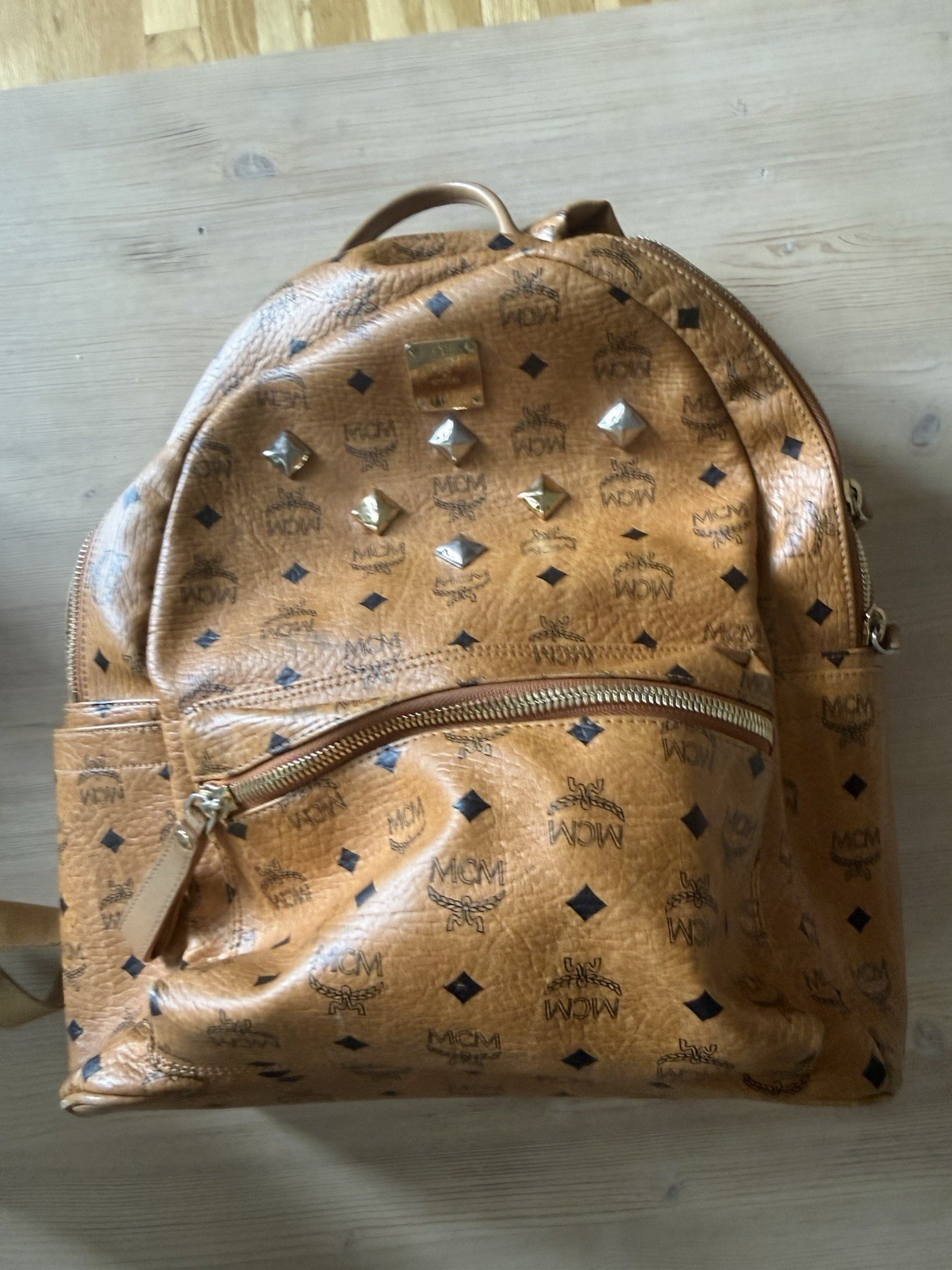 MCM Visetos Monogram Classic Medium Stark Backpack