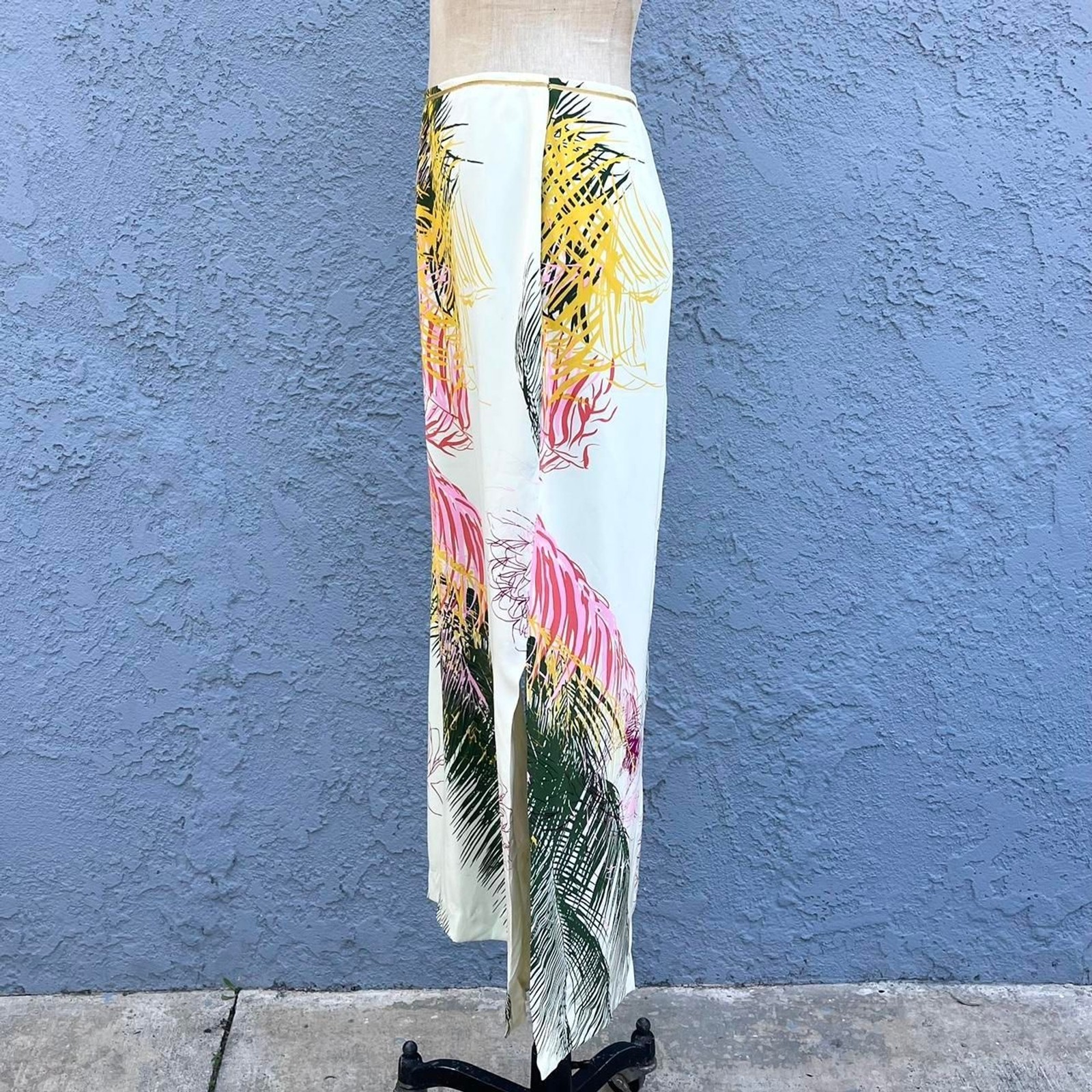 Vintage Nicole Miller Collection Skirt size 6 Y2k silk maxi