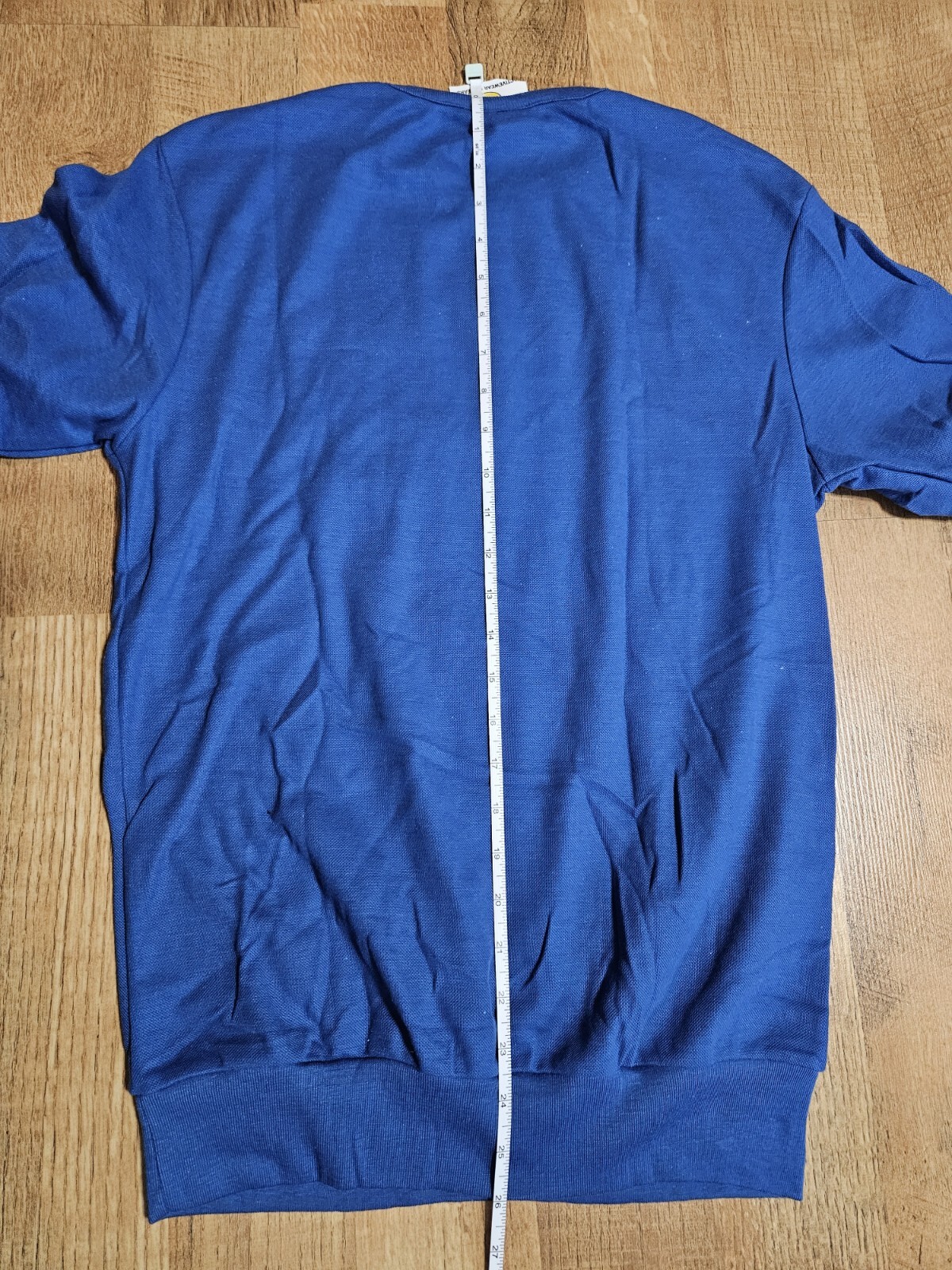 vintage 1970s ACTIVEWEAR by SEARS slim medium cinched waist arms t-shirt blue