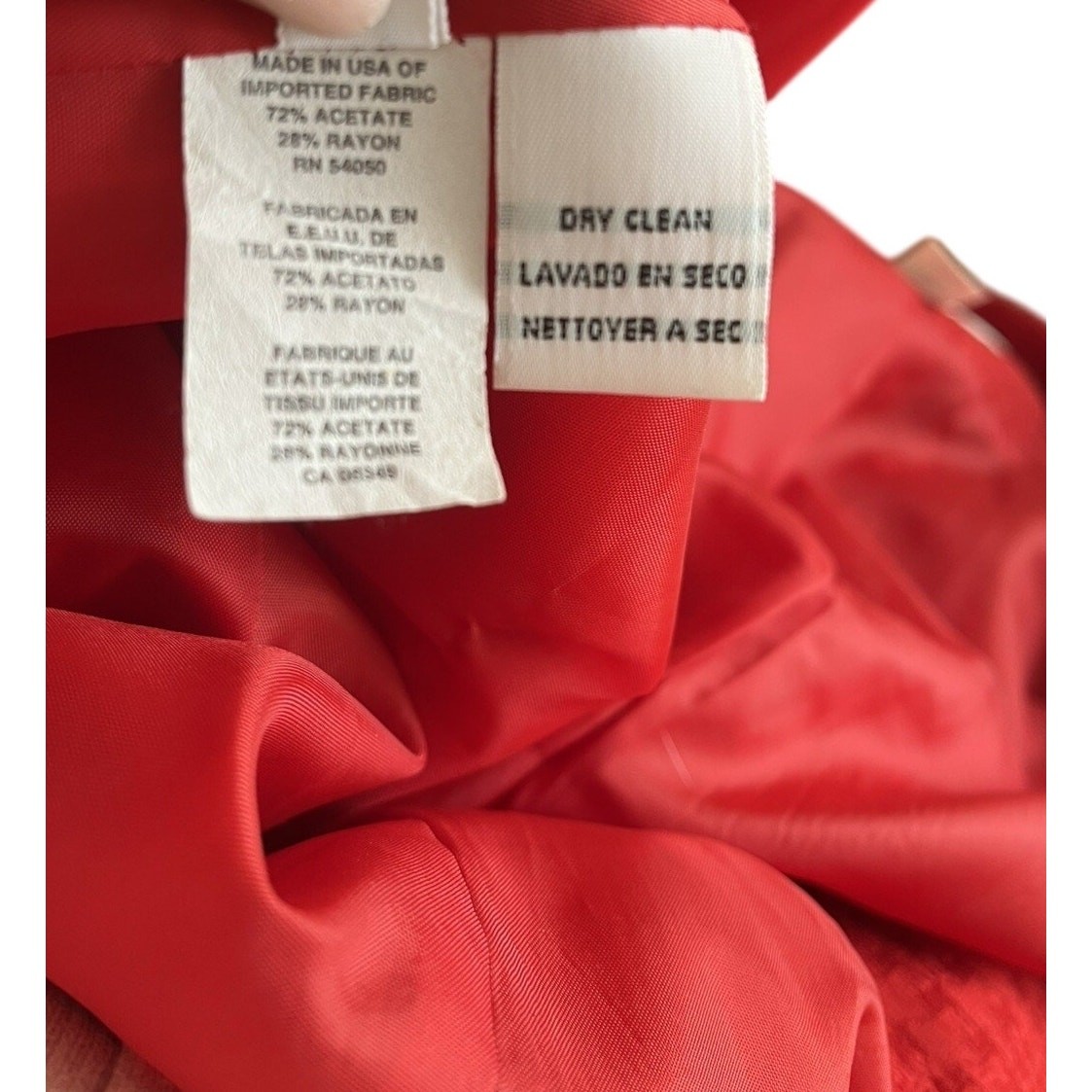 Vintage Christian Dior Y2k Red Double Breasted Skirt Suit Set Size 12