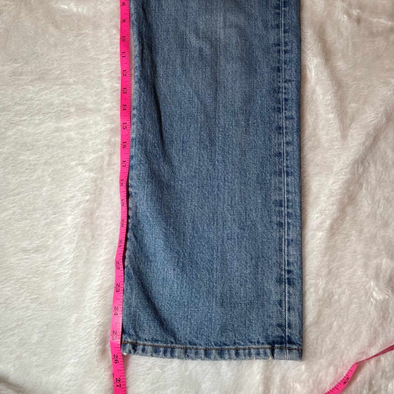 Vintage Lucky Brand Dungarees Made in USA High Rise Straight Leg Blue Jeans 8/29