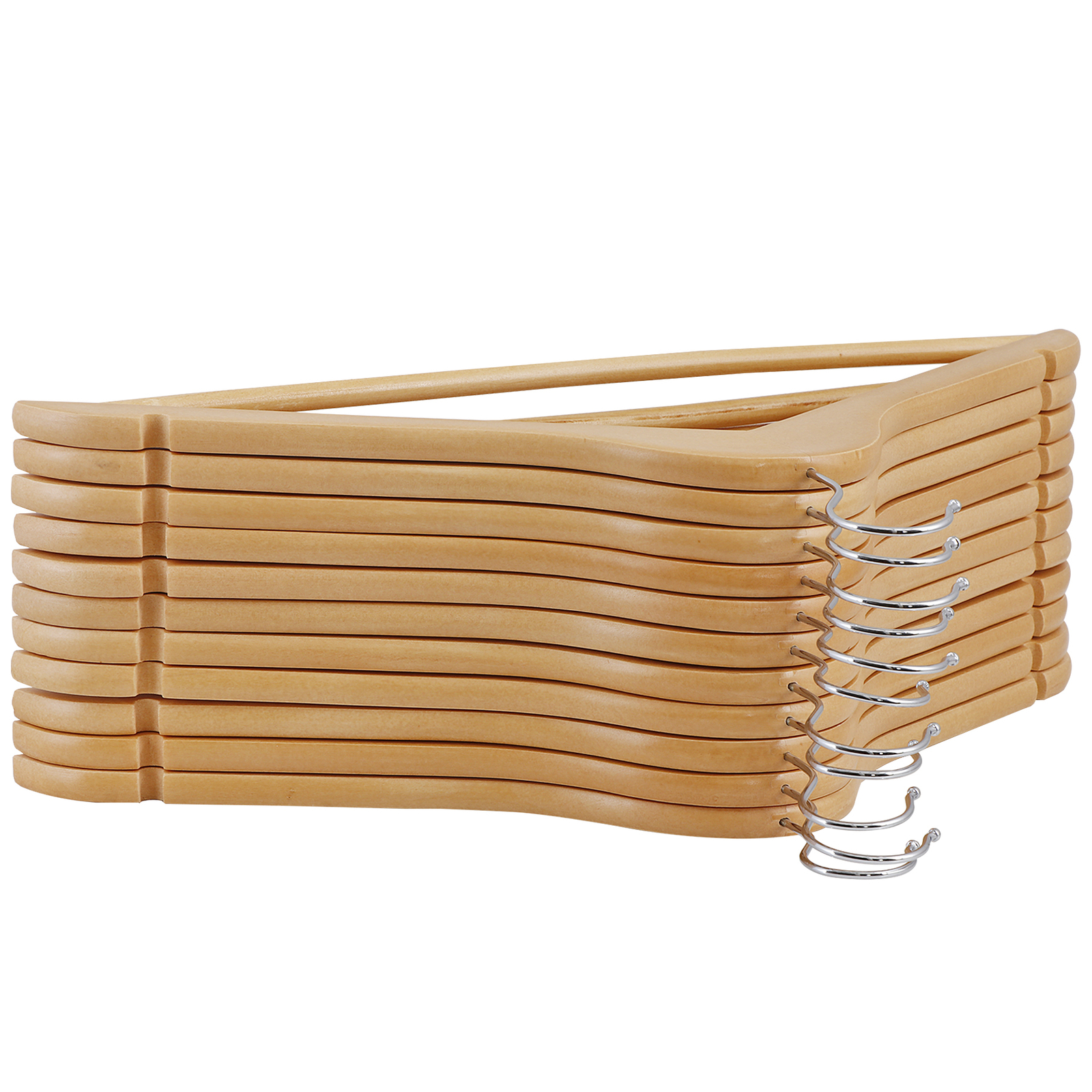 Premium Wooden Hangers 50 Pack Durable Slim Coat Hanger with 360° Rotatable Hook