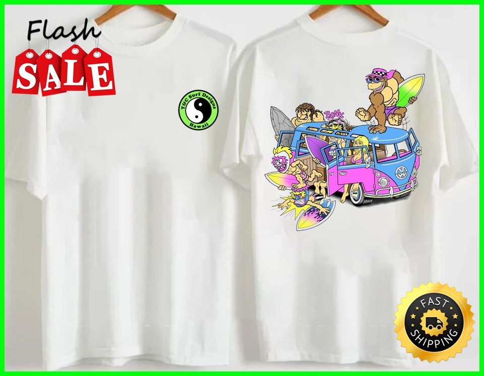 T&C Vintage Town And Country Surf Design Funny T-Shirt WHITE248