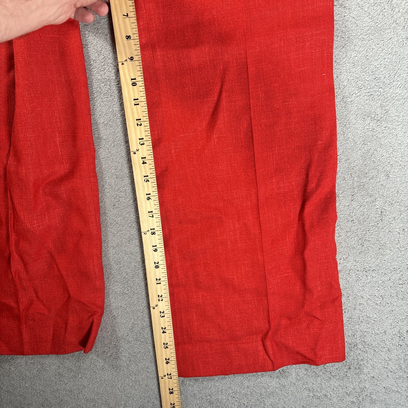Vintage Lasserre Couture Sport Pants 70’s Red Viscose Wide Leg 28″ Waist