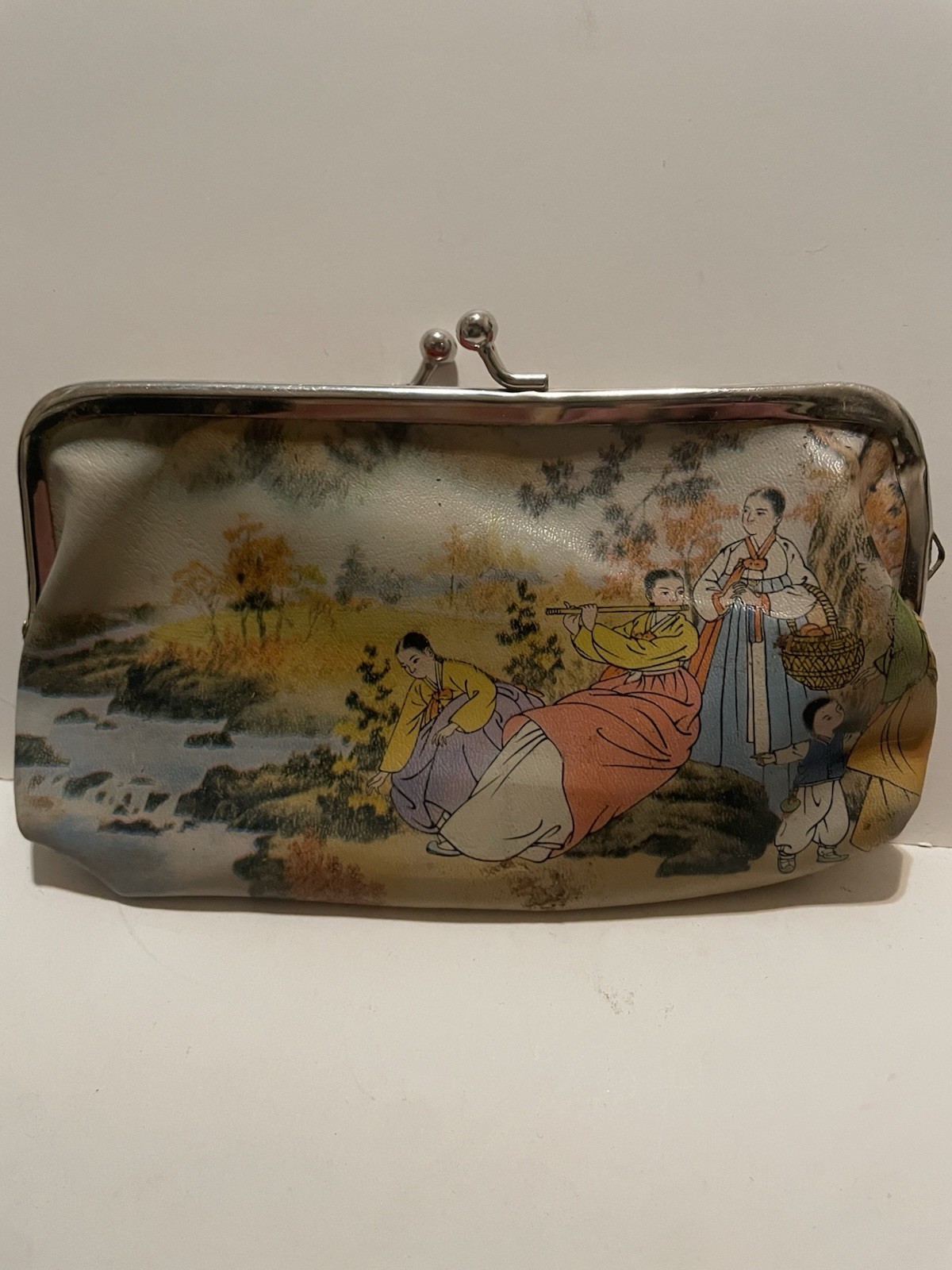 KOREAN TRADITIONAL CULTURAL LANDSCAPE COIN PURSE, WALLET VINTAGE