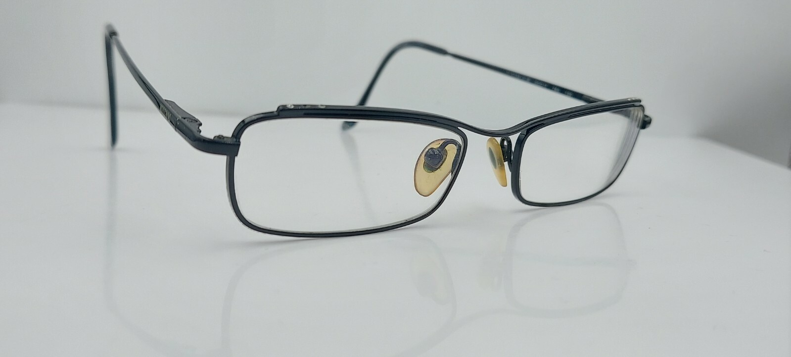 Vintage Moschino M3234 Black Rectangle Sunglasses FRAMES ONLY ltaly