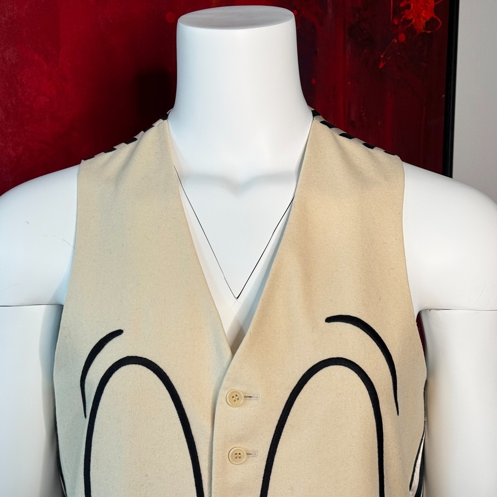 MOSCHINO CHEAP and CHIC wool vest Donald Duck size 50 from F/W 1993/94