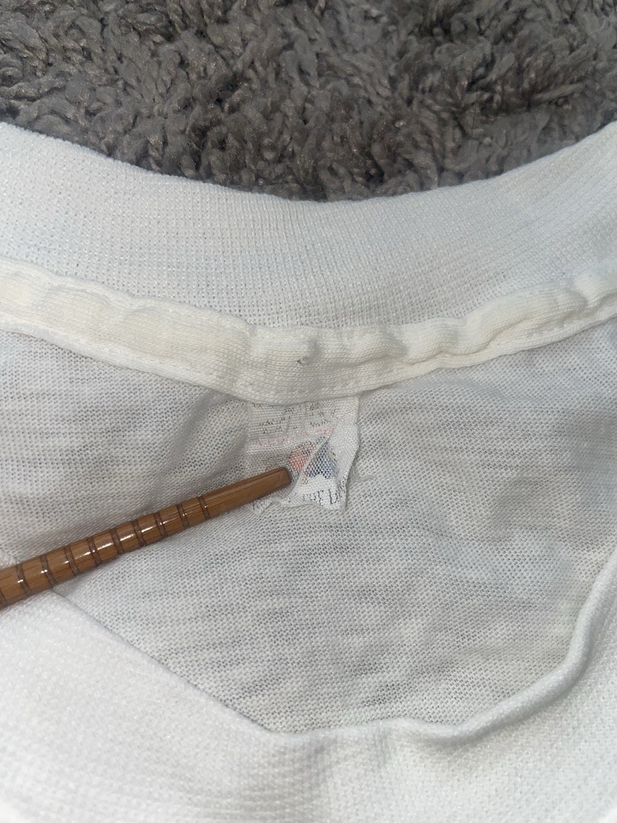 Vintage 80s Fruit Of The Loom White Blank T Shirt