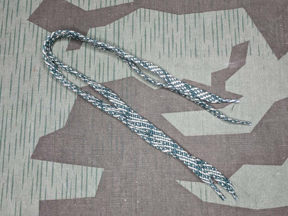 Vintage 1940s / 1950s Green Pattern Shoelaces 40cm 16 inches Shoe Laces NOS WW2