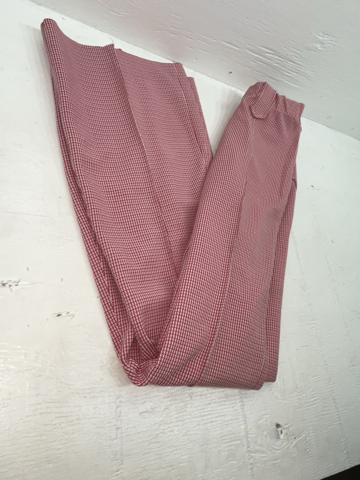 New Vintage Red Checkered Dickson Jenkins Polyester Pants #534 VV-71