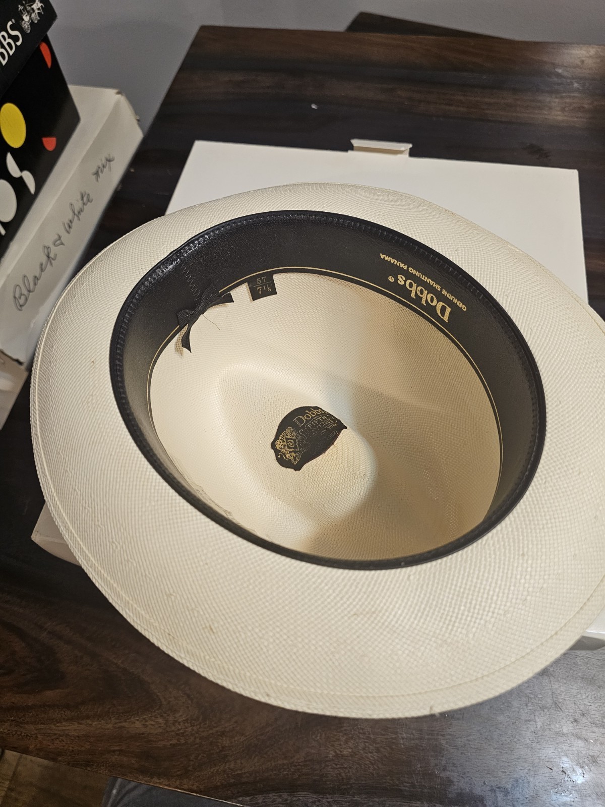 Vintage Dobbs Fifth Avenue New York Hat. Genuine Shantung Panama