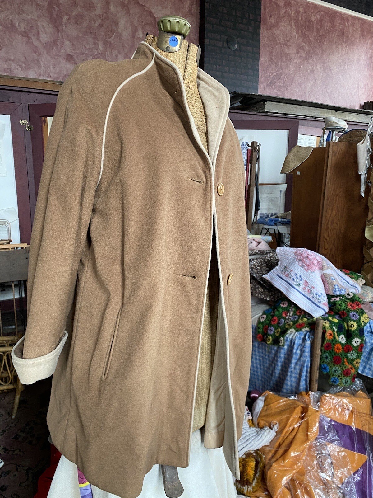 Tan Sears “The Fashion Place” Coat