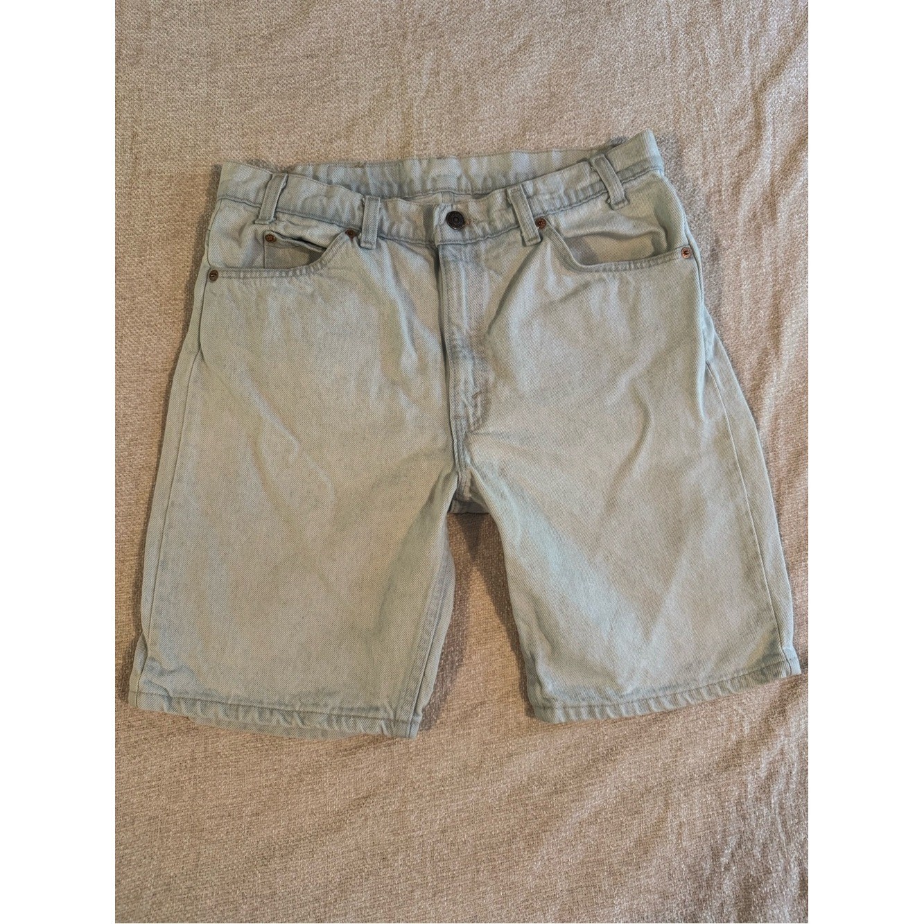 Vintage Levi’s 505 Orange Tag Light Wash Jean Shorts