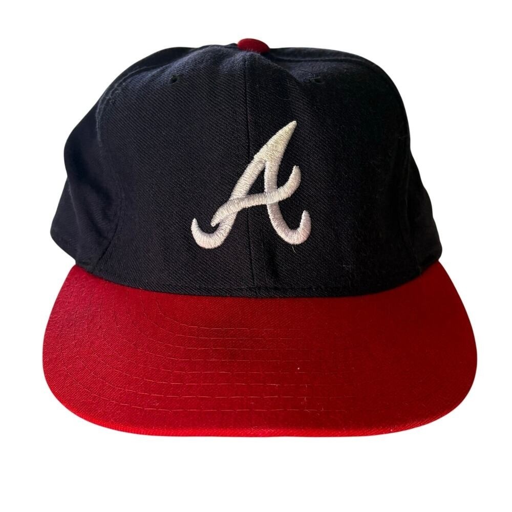 Atlanta Braves New Era 5950 Pro Model Diamond Collection 100% Wool 7 3/8 Vintage