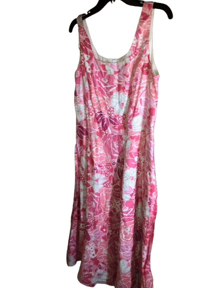 Plaza South Vintage Dress, Size 12, Pink Floral – Pink Ribbon and Cover-Up Incl.