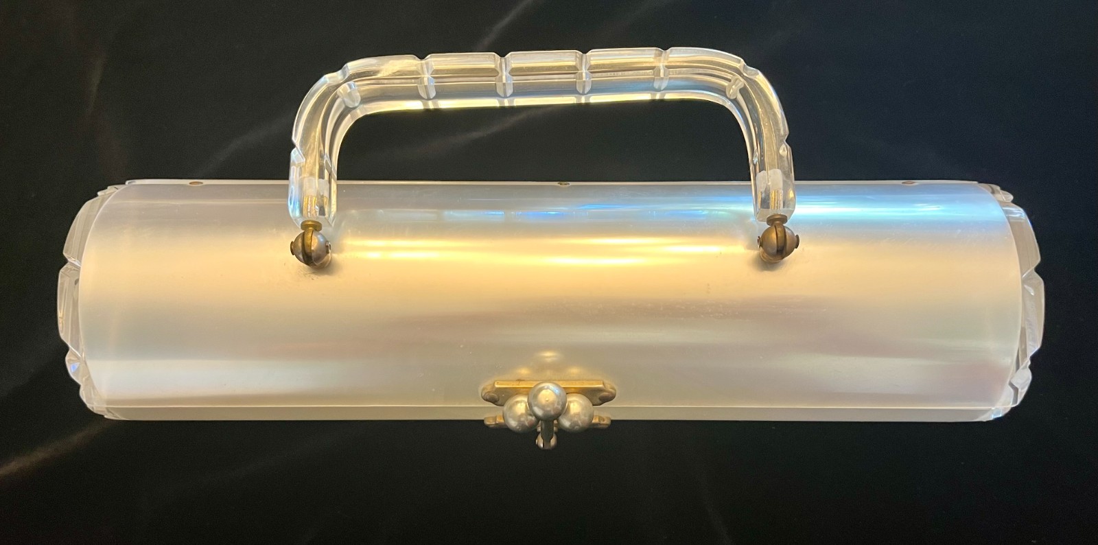 Vintage Charles S. Kahn Lucite Barrel Purse