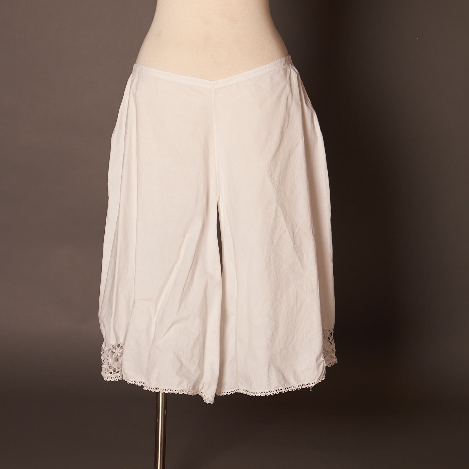 Victorian Split Back White Light Breezy Bloomers Shorts