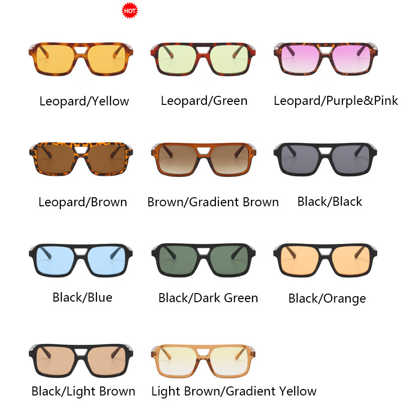 Classic Vintage Square Sunglasses for Women Men Retro 70s Shade Sunglasses