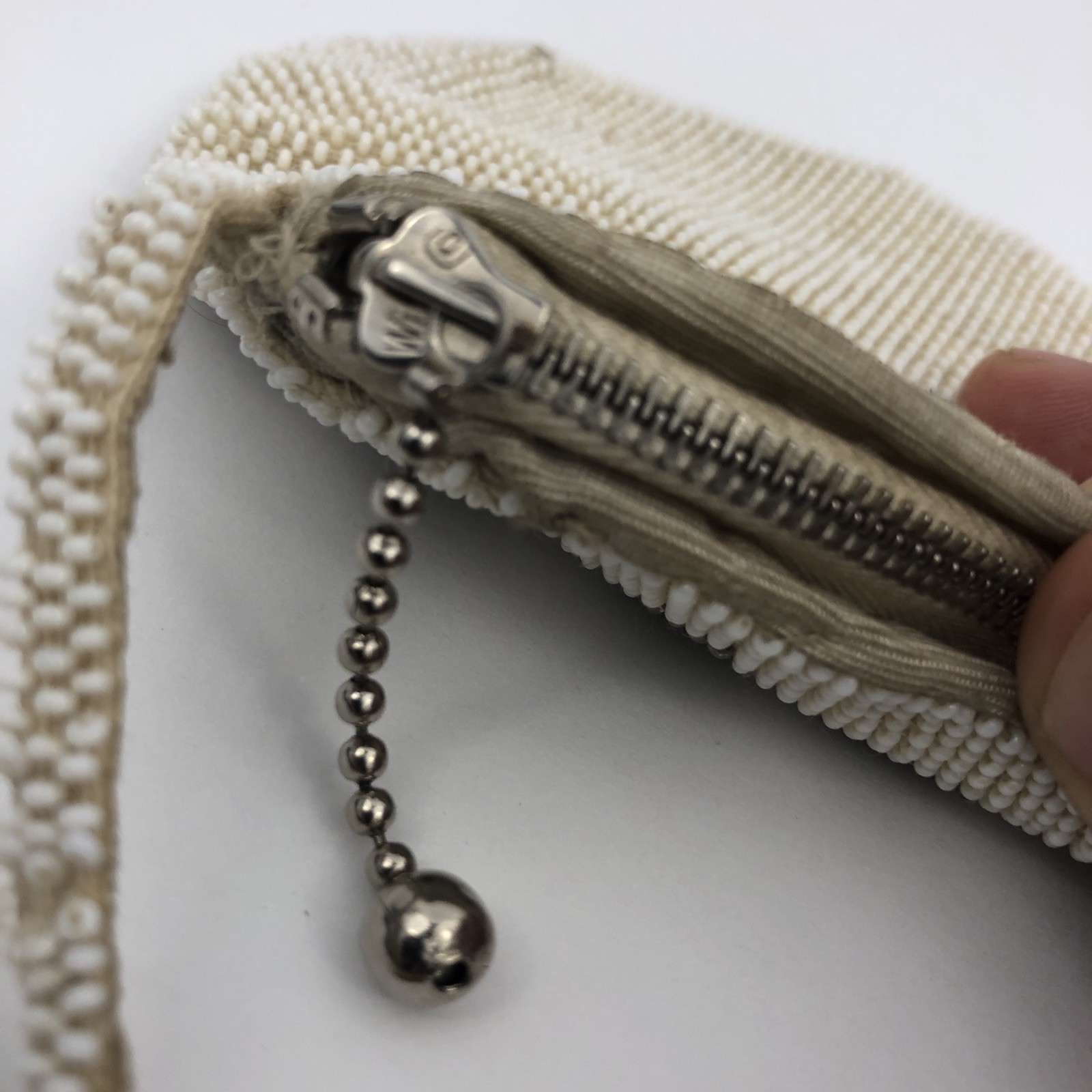 Vintage Floral Beadwork Small Clutch Purse Czechoslovakia Deco Flapper RARE