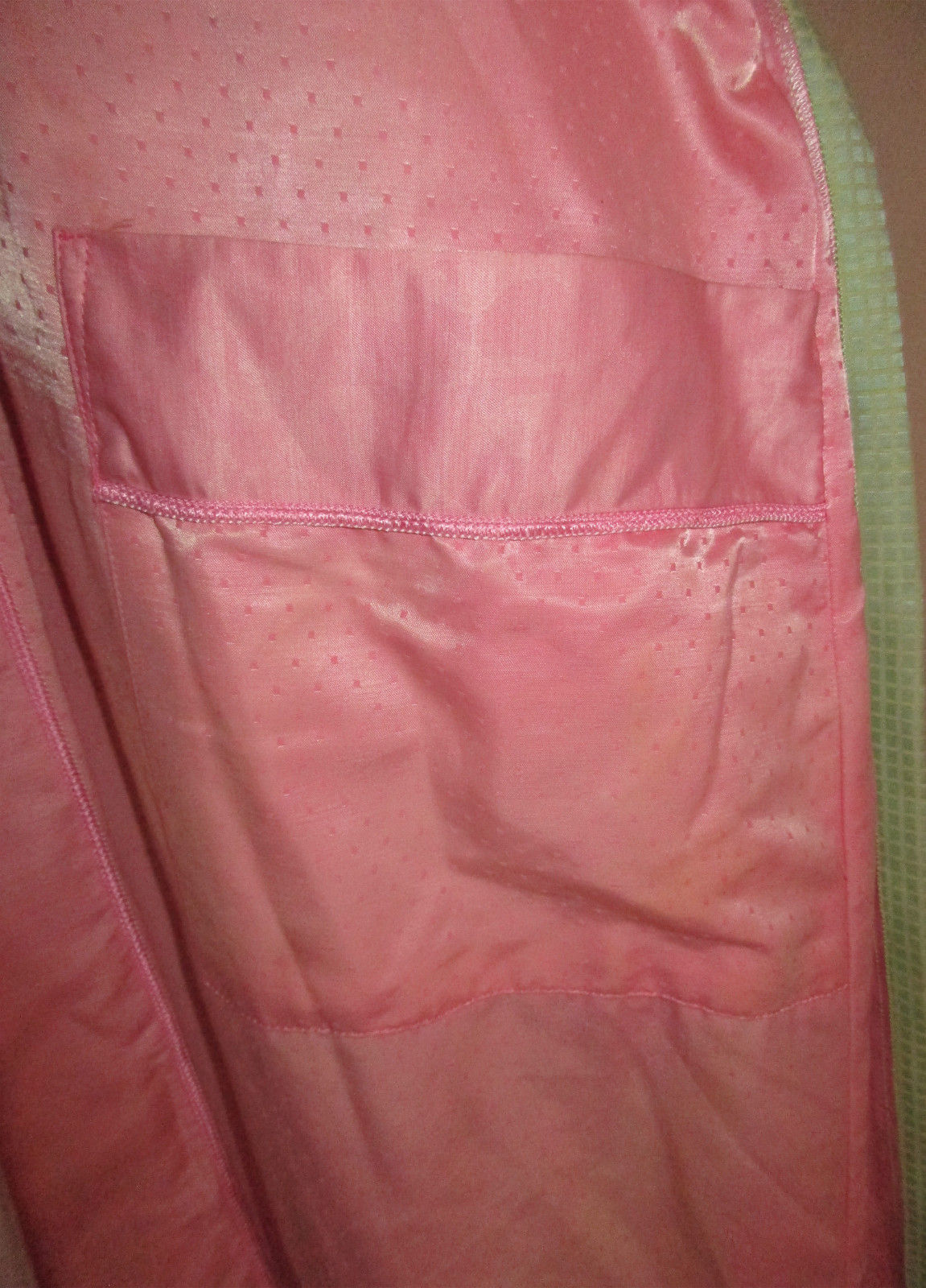 Vintage 80’s Fernando Sanchez Pink White Long Cotton Nylon Belted Robe USA M/L