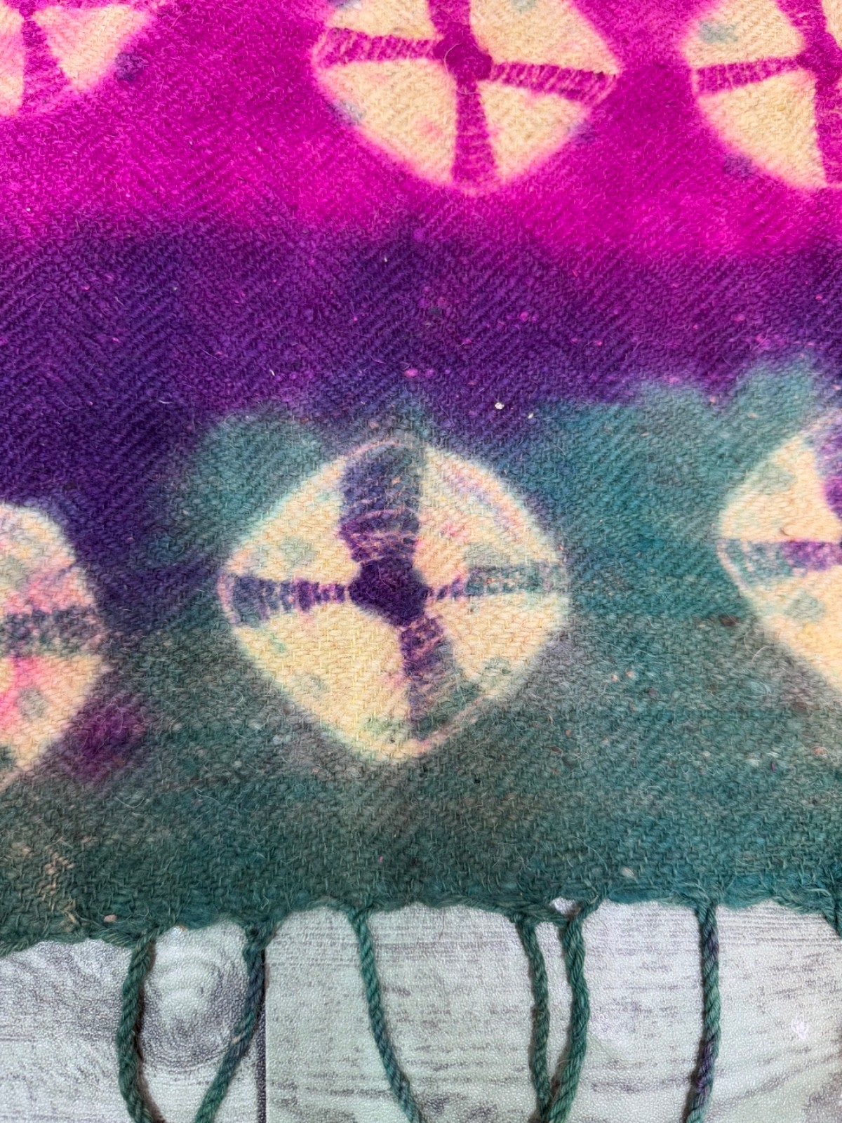 Vintage Beautiful Hand Made Stole Fabric Textile Shawl 250×42 Cm