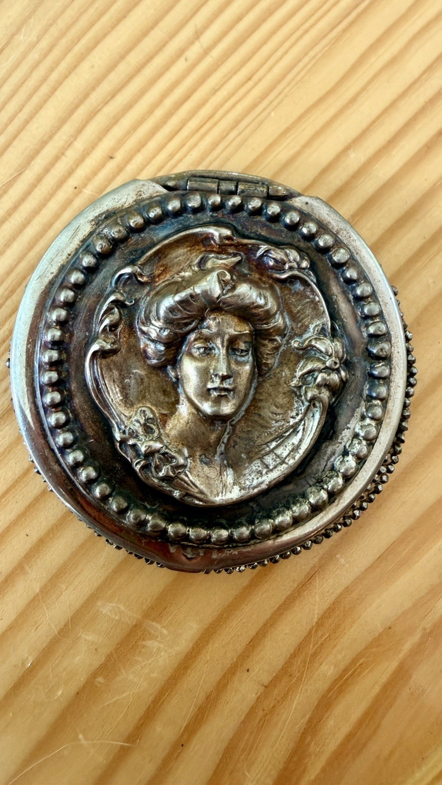 Antique Art Nouveau Silver Cameo Crochet Steel Beaded Change Purse 1903 Bostonia