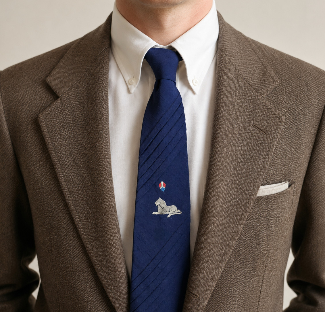 1950s Vintage REGAL Skinny Necktie | Silver & Black Acetate Rayon Tie | Retro