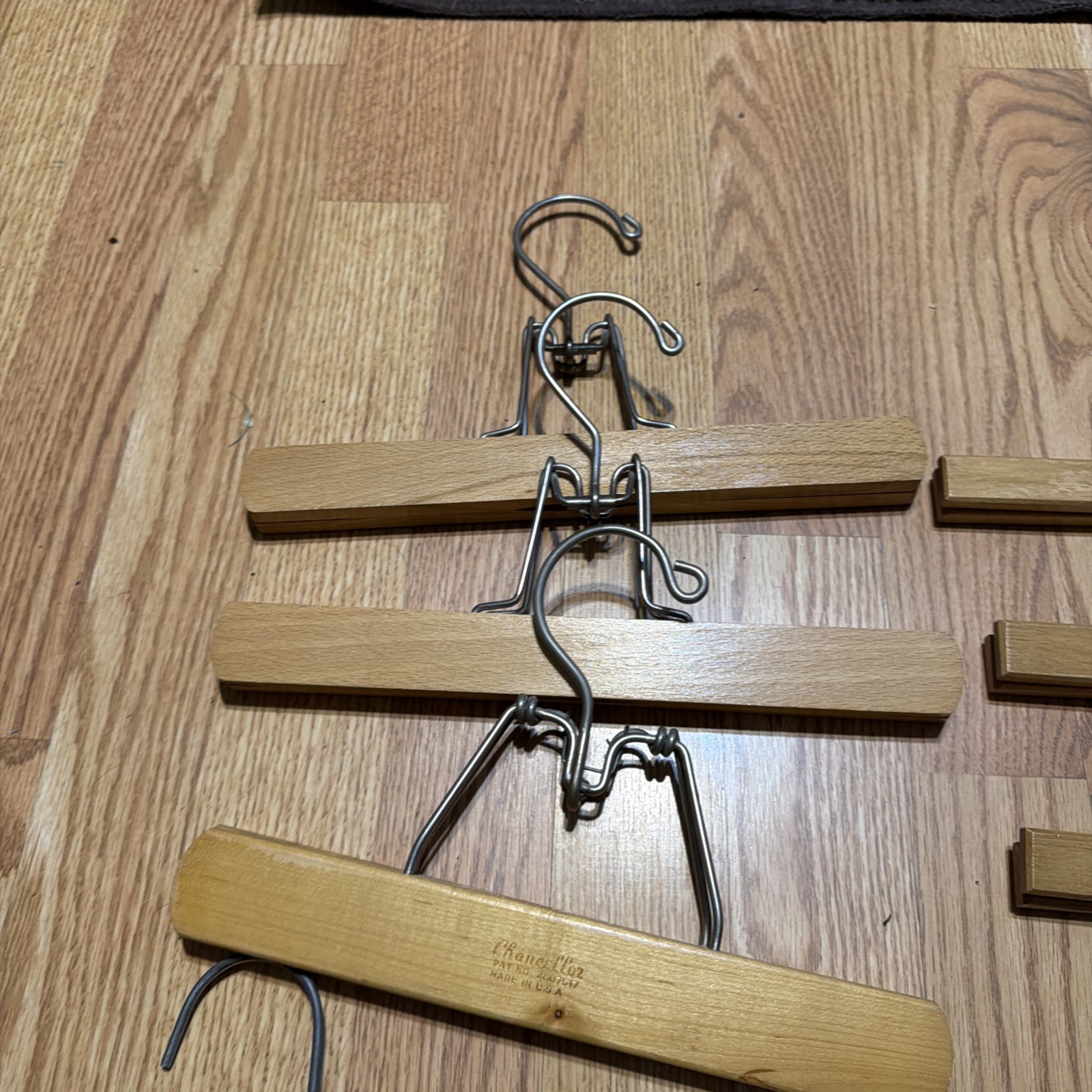 Vintage Wooden Hangers 15 Variety Lot For Suits Pants Skirts 3 Plastic Mixed Lot