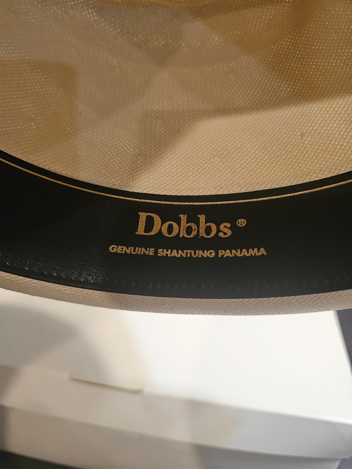 Vintage Dobbs Fifth Avenue New York Hat. Genuine Shantung Panama