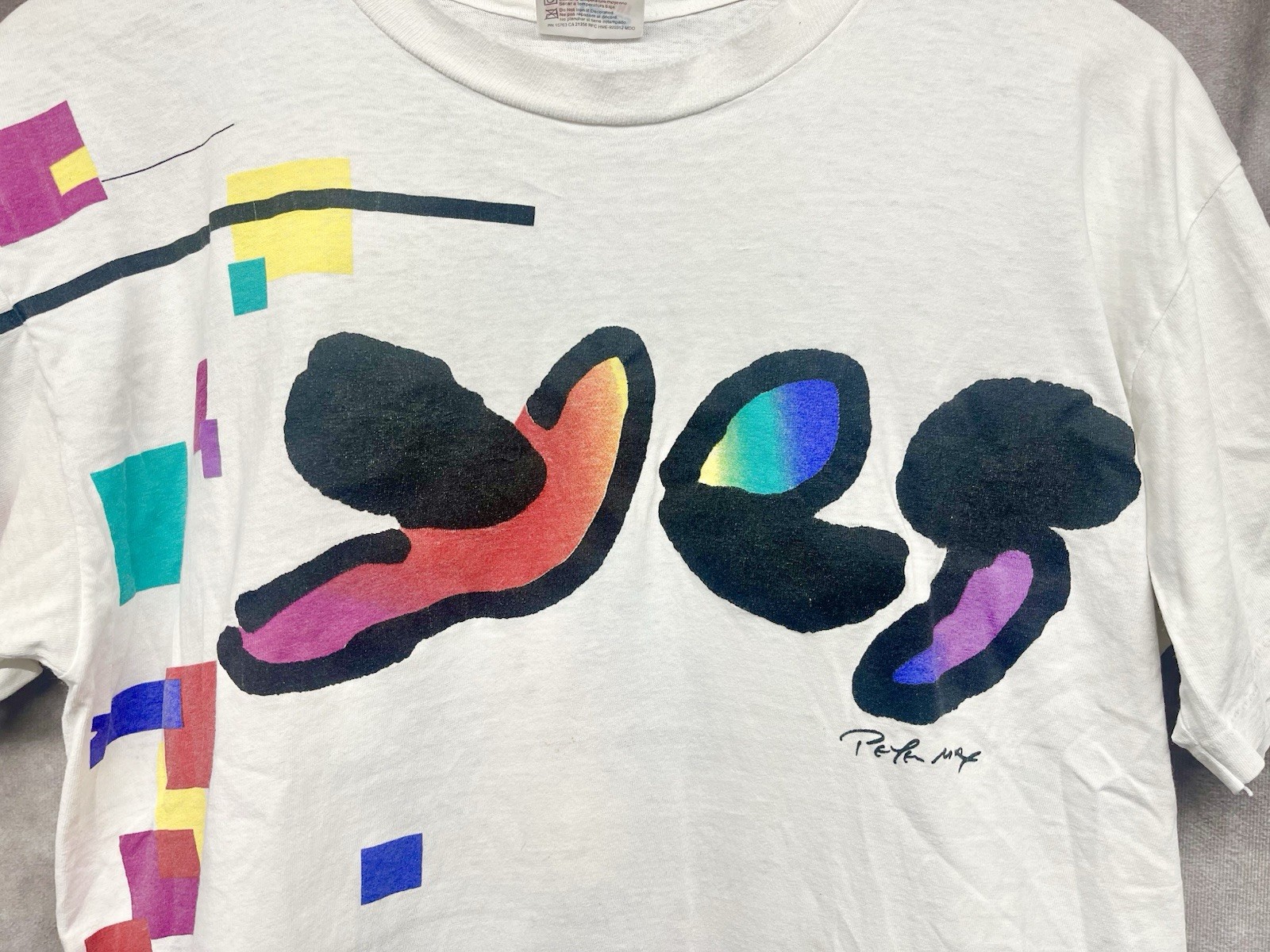 VINTAGE 1994 YES TALK PETER MAX WORLD TOUR BAND T-SHIRT L