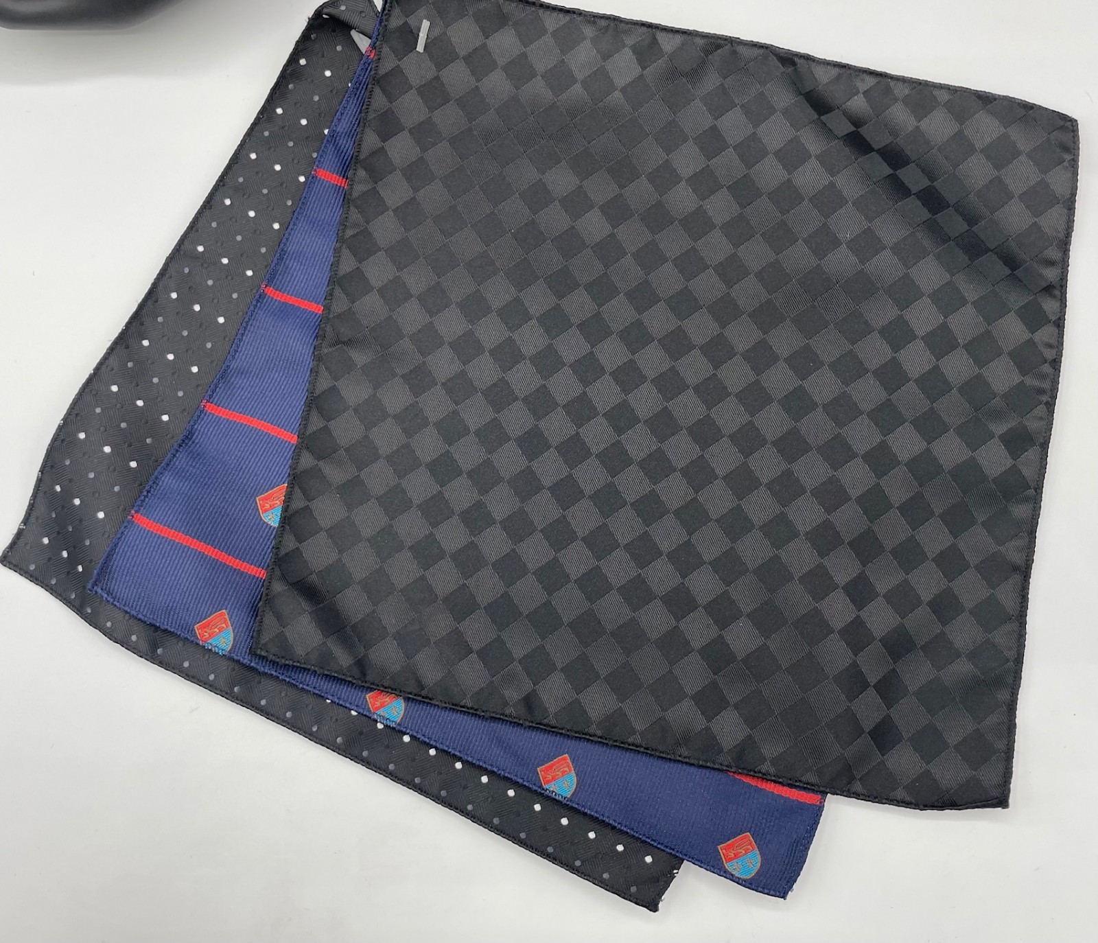 THREE Men’s Polyester Pocket Square ~ Assorted ~ NEW MSRP: $35.