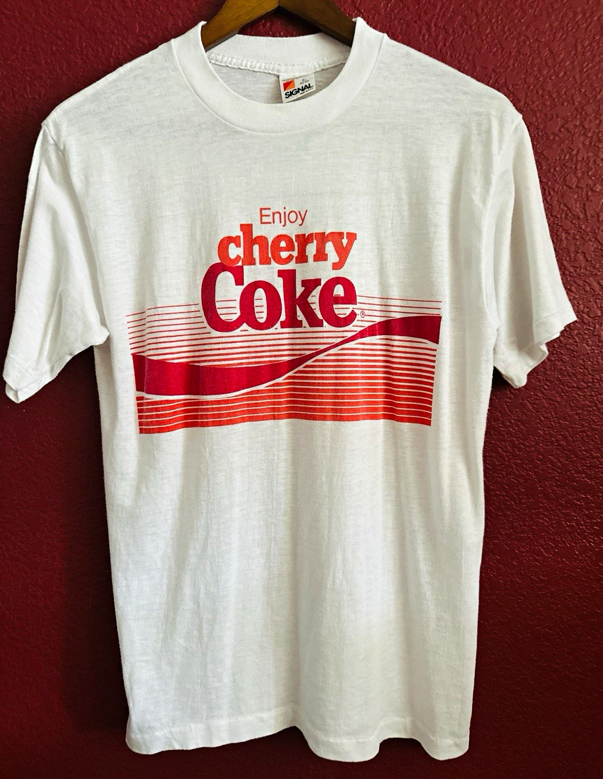 Vintage 80’s Cherry Coke Tee Single Stitch Size Large